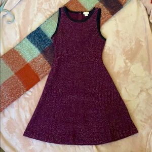 Burgundy knitted dress